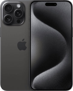 Refurbished iPhone 15 Pro Max Zwart titanium - Mobico
