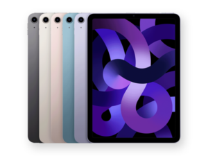 iPad in meerdere kleuren naast elkaar getoond