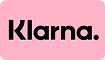 Klarna logo op lichtroze achtergrond