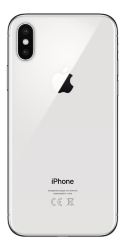 Refurbished iPhone X 256GB Zilver achterkant