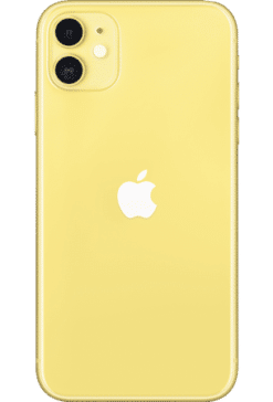 Refurbished iPhone 11 128gb geel achterkant