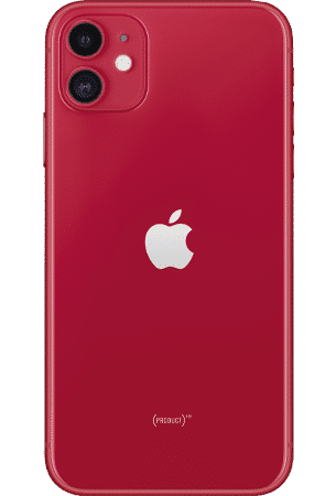 Refurbished iPhone 11 128gb rood achterkant