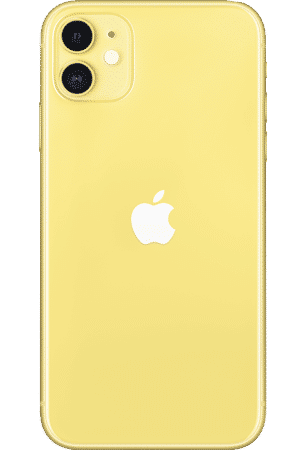 Refurbished iPhone 11 64gb geel achterkant