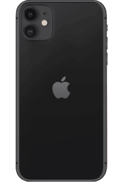 Refurbished iPhone 11 64gb zwart achterkant